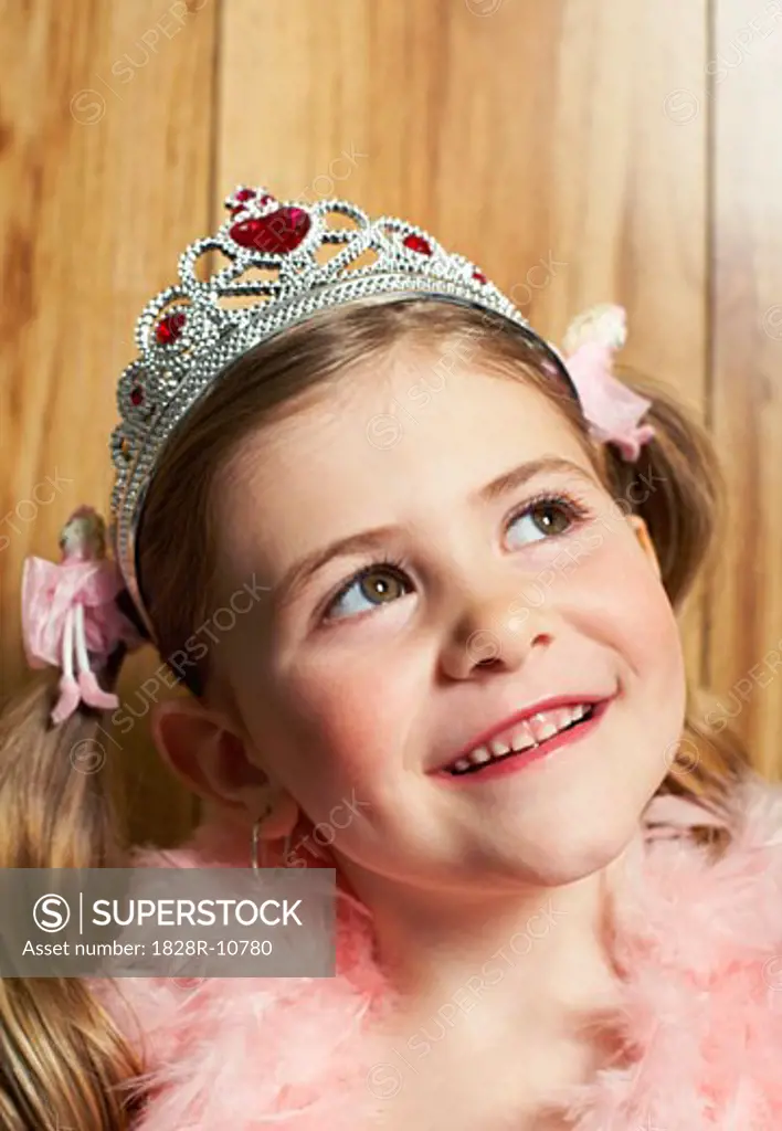 Portrait of Girl Dressed As Princess   