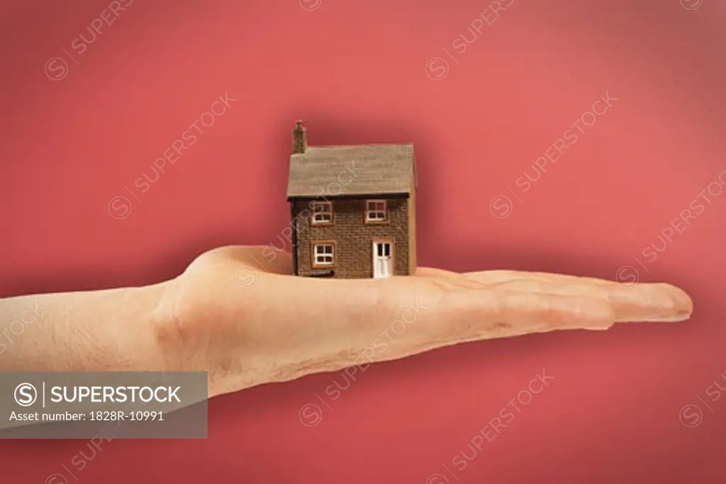 Person's Hand Holding House   