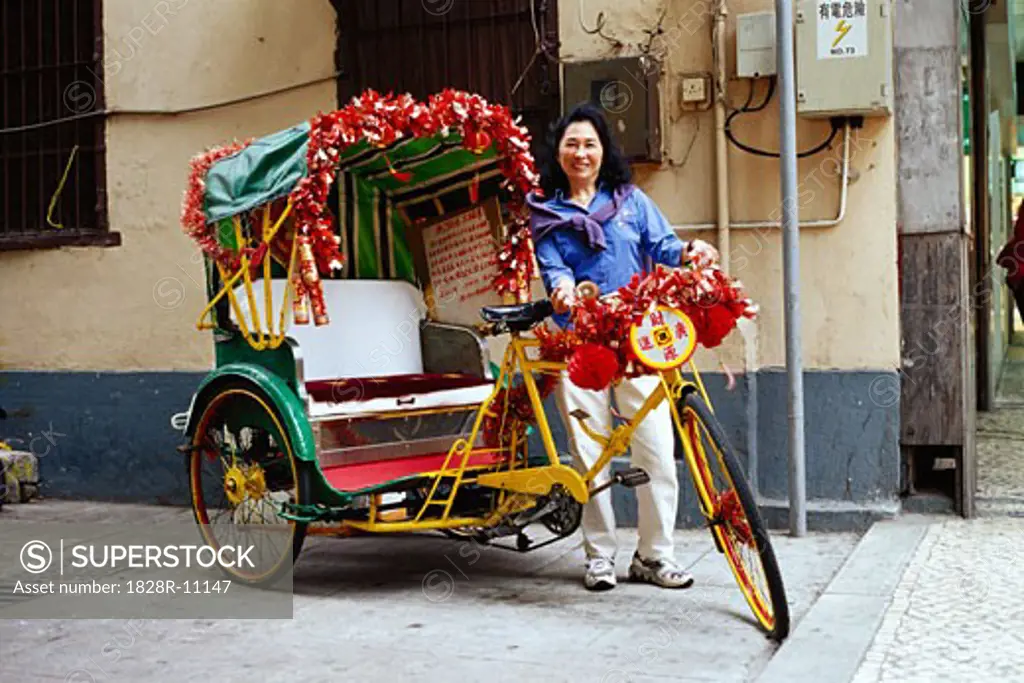 Tricycle Taxi, Macau, China   