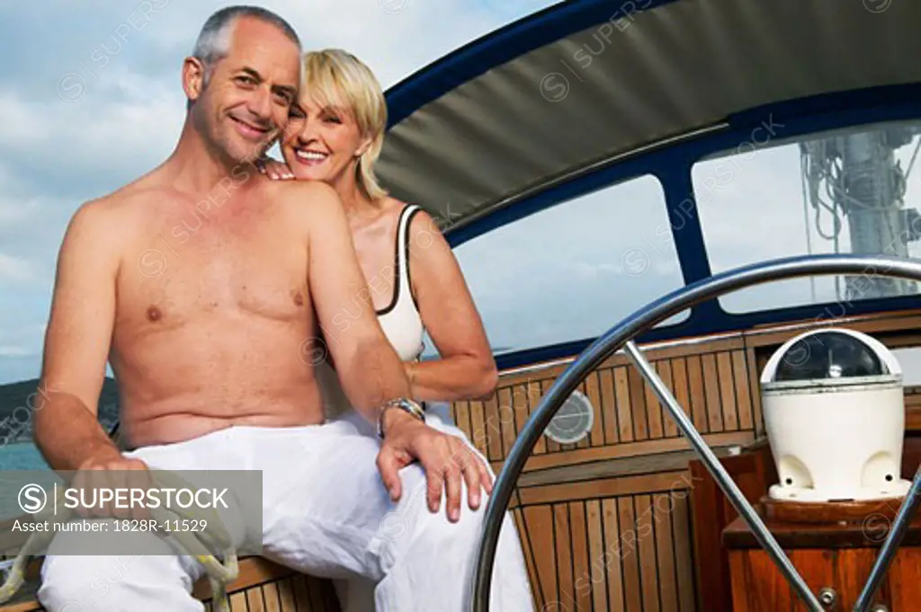 Portrait of Couple on Yacht   