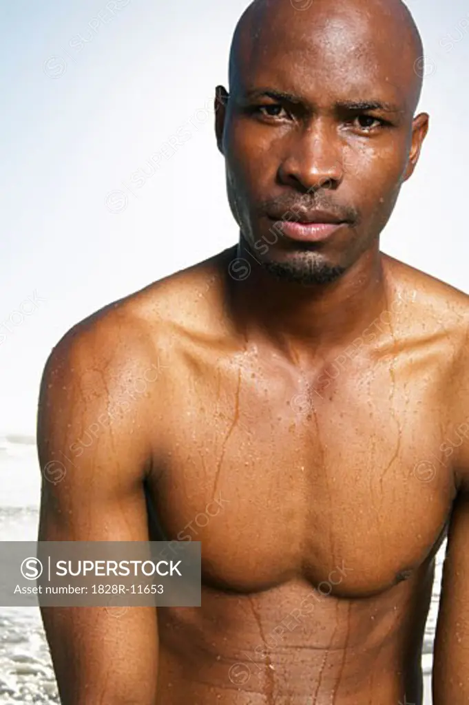 Portrait of Man at Beach   