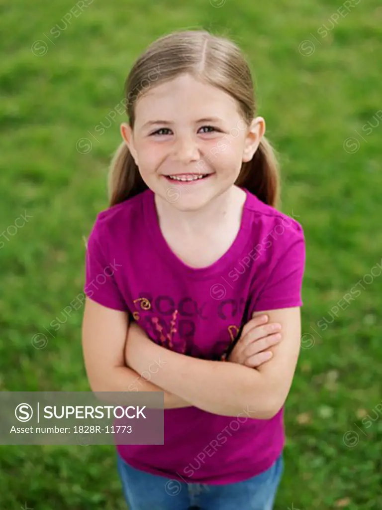 Portrait of Girl Outdoors   