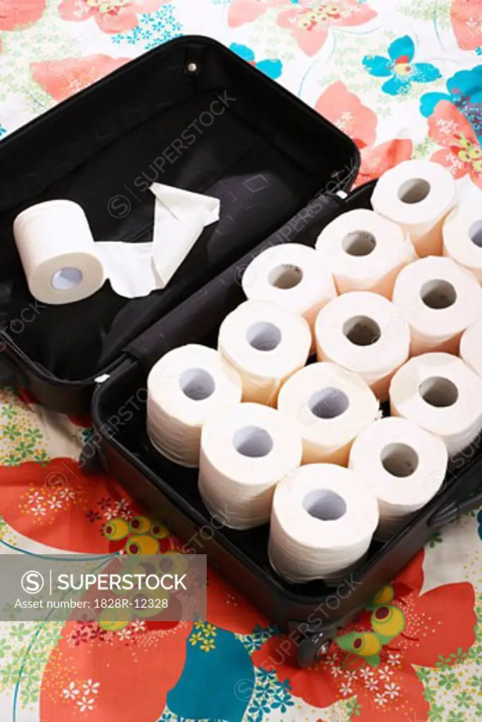 Toilet Paper in Suitcase   