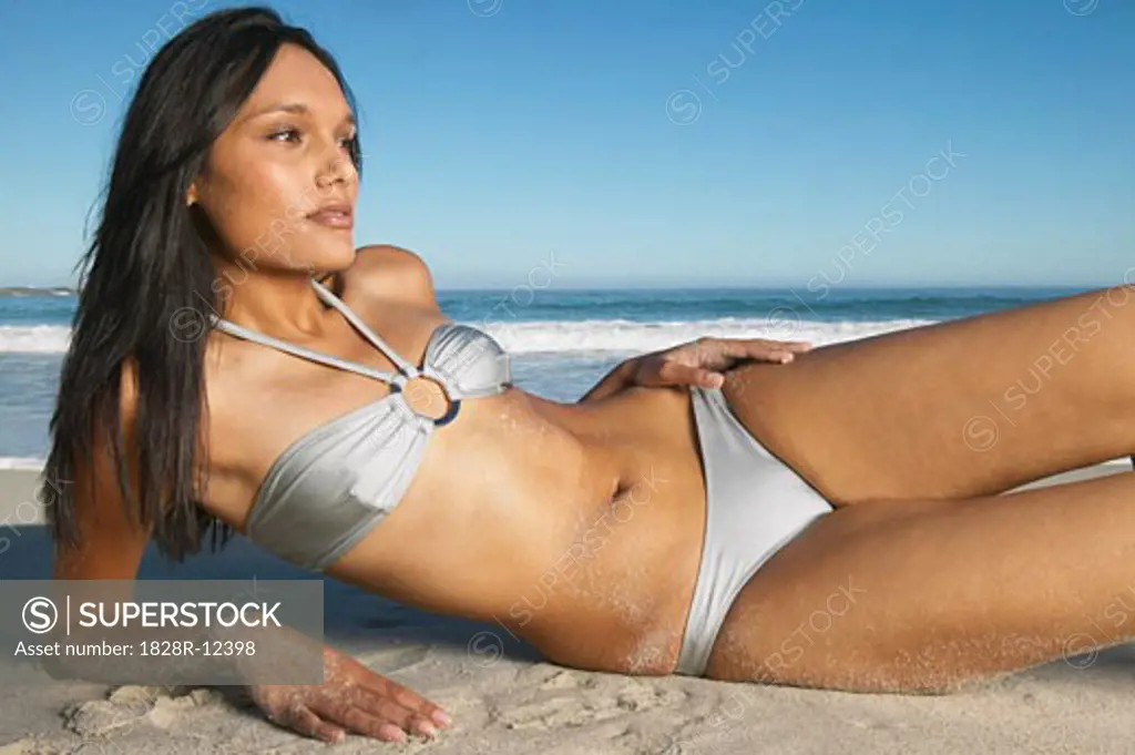 Portrait of Woman on Beach   
