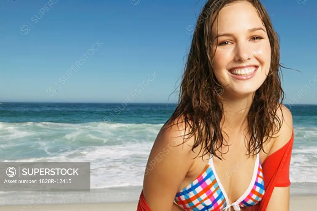 Portrait of Woman on the Beach   