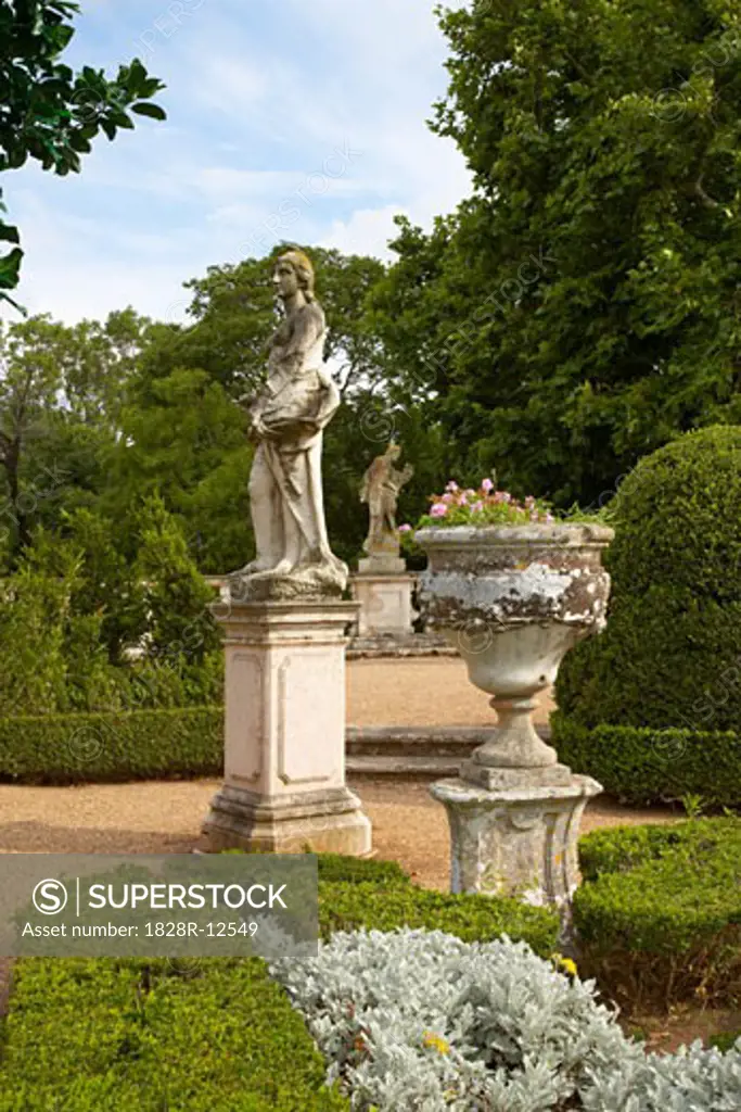 Statues in Garden, Queluz Palace, Queluz, Portugal   