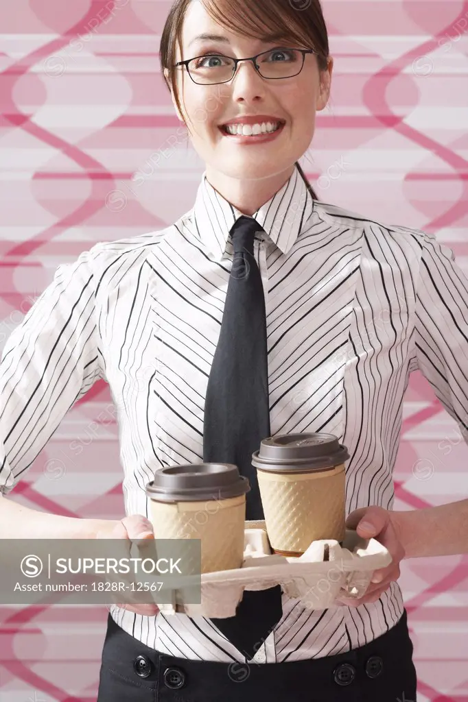 Portrait of Woman Holding Coffee   