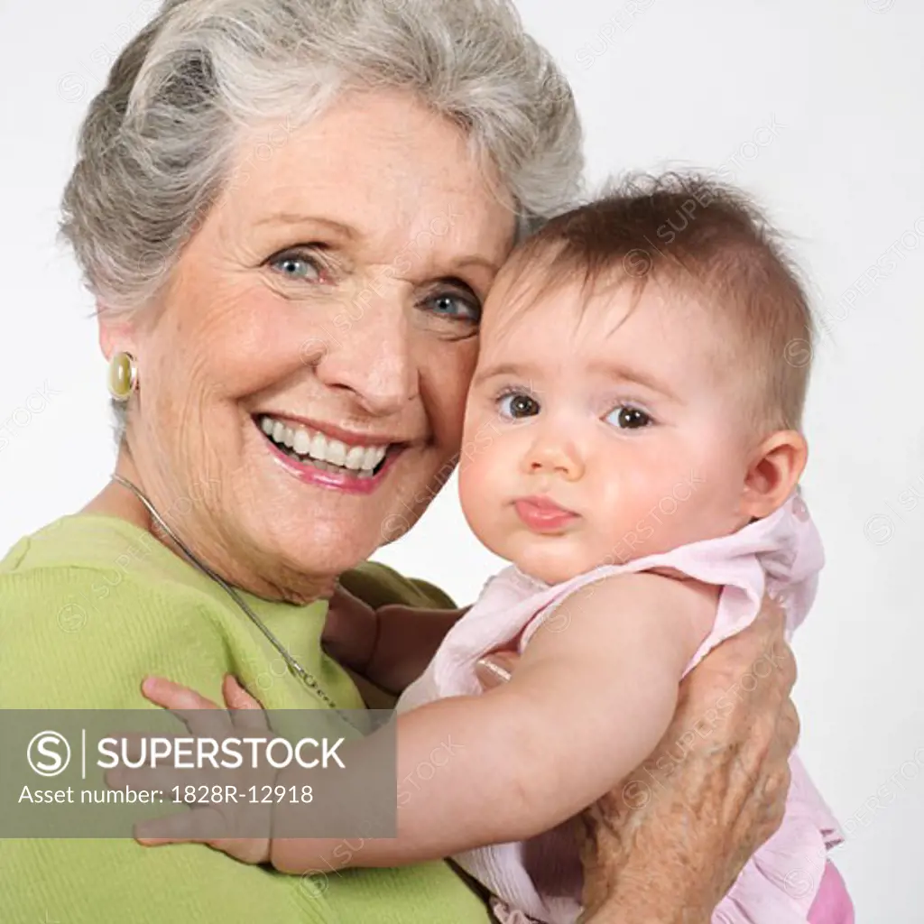 Grandmother holding Baby   