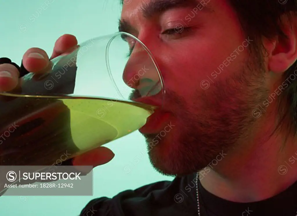 Man Drinking Beer   