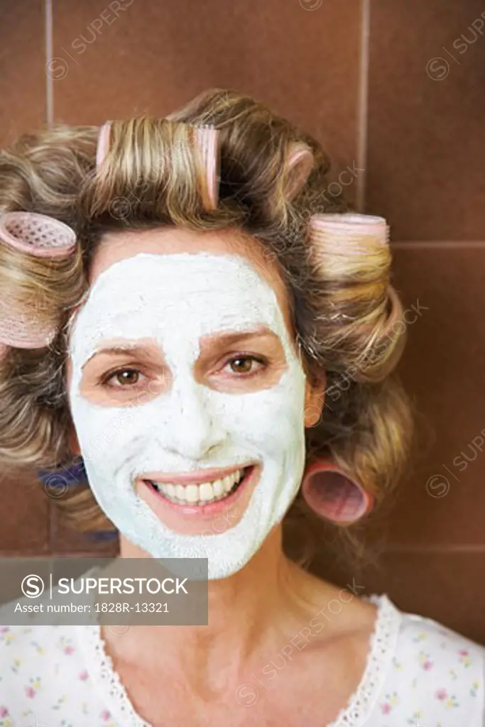 Woman With Facial Mask   