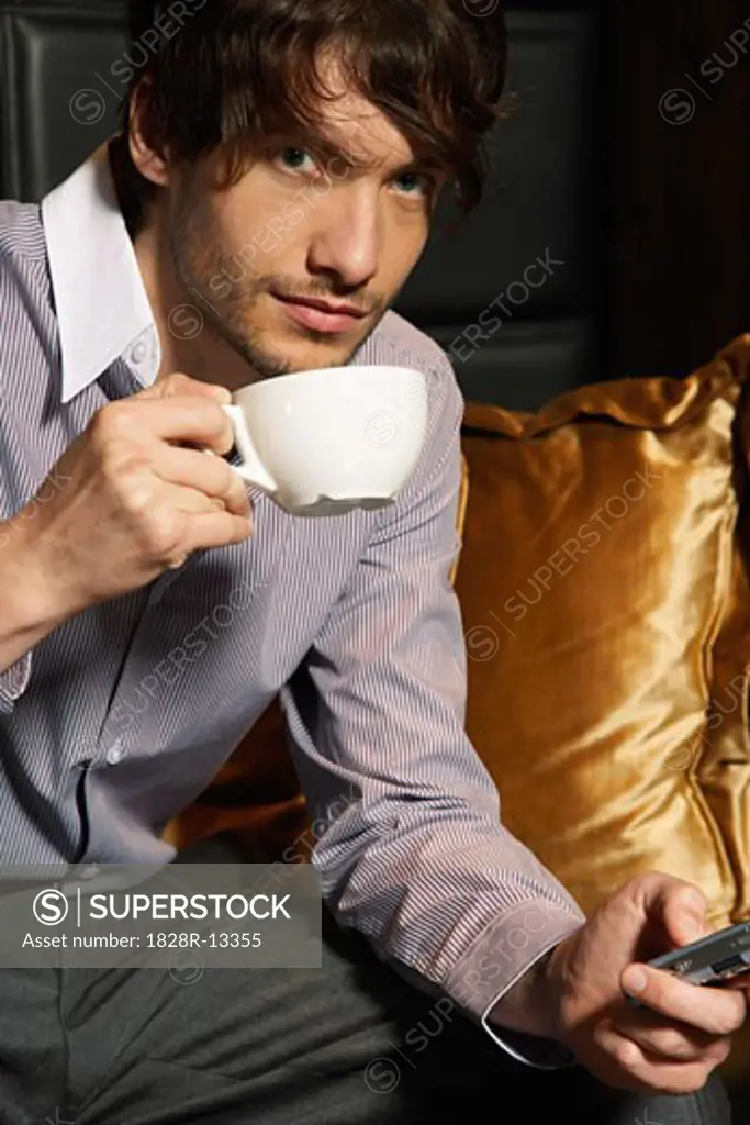 Businessman Drinking Coffee   