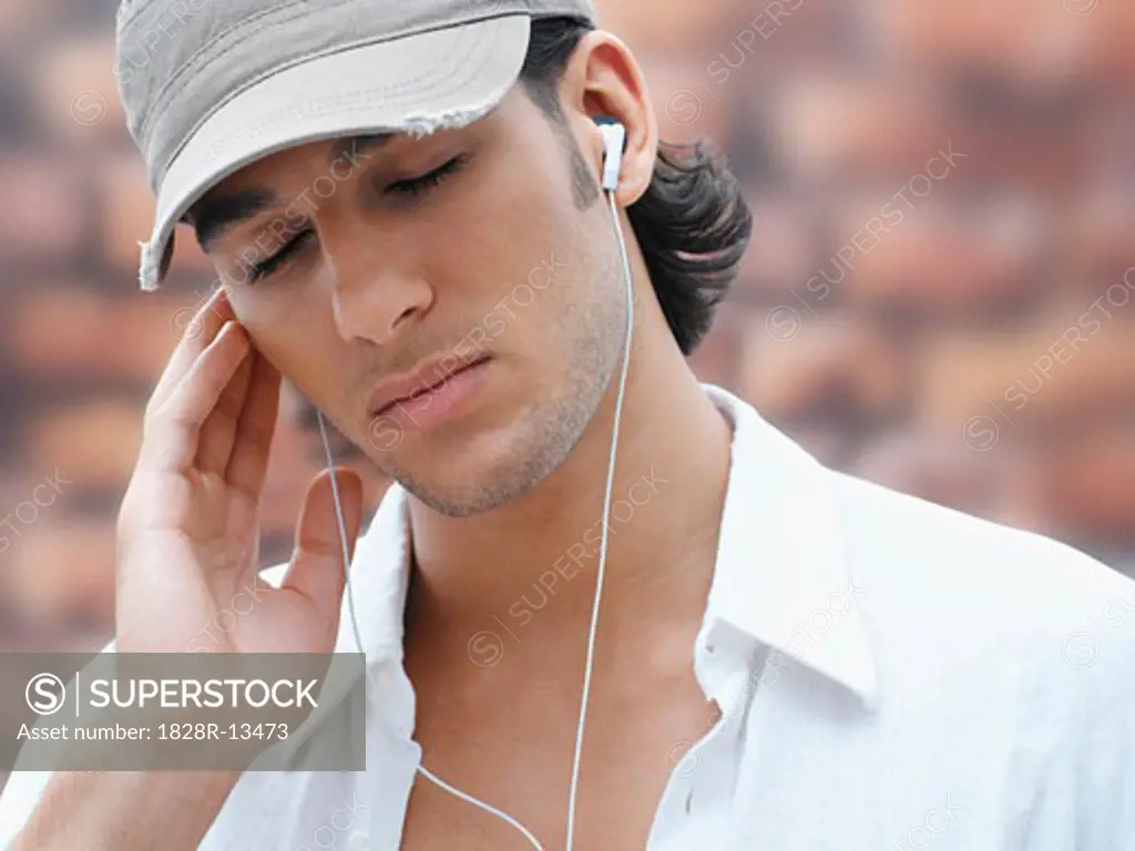 Man Listening to Music   
