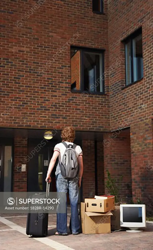 Student Arriving at Dorm   