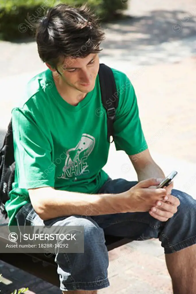 Student Using Cell Phone   