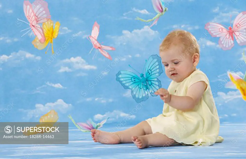 Baby with Butterflies   