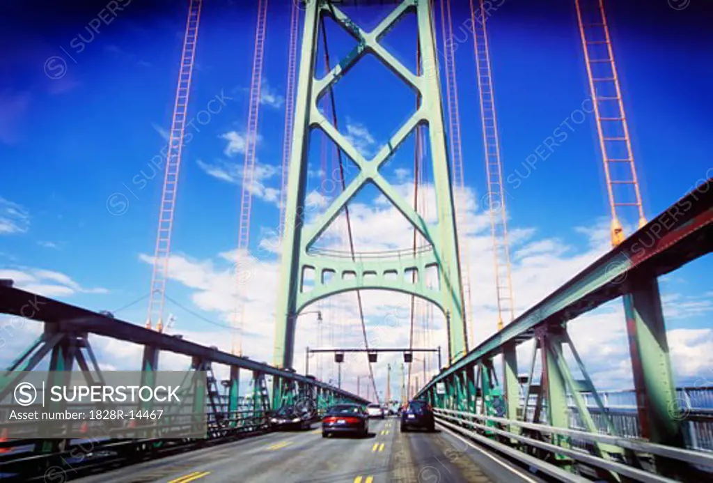 McDonald Bridge, Crossing from Halifax to Dartmouth, Nova Scotia, Canada   