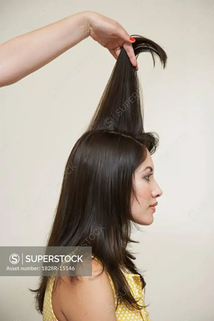 Woman at Hair Salon   