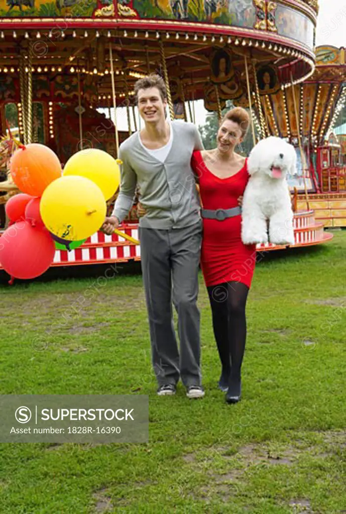 Couple at Carters Steam Fair, England   