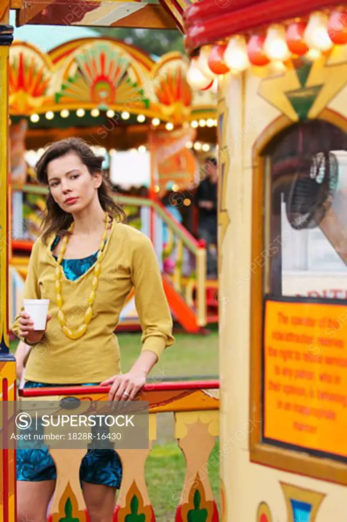 Woman at Carters Steam Fair, England   