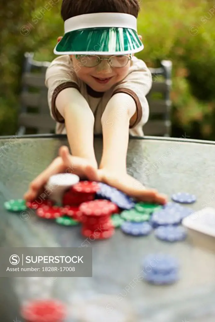 Boy with Poker Chips   