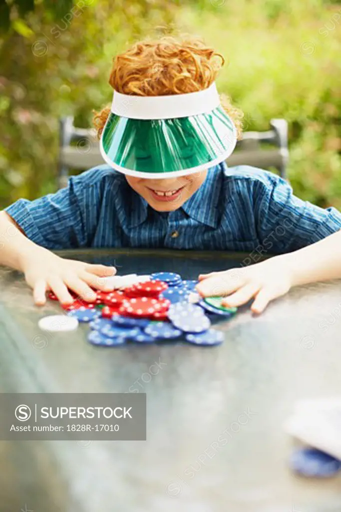 Boy with Poker Chips   