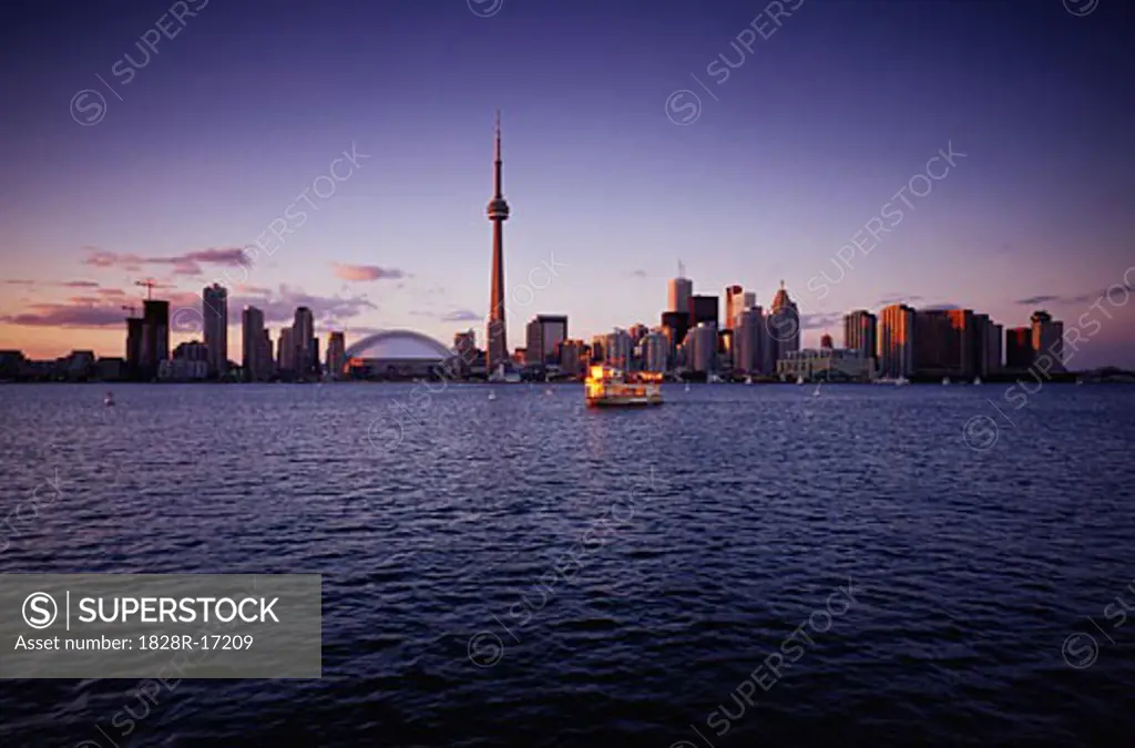 Toronto Skyline at Dusk, Ontario, Canada   