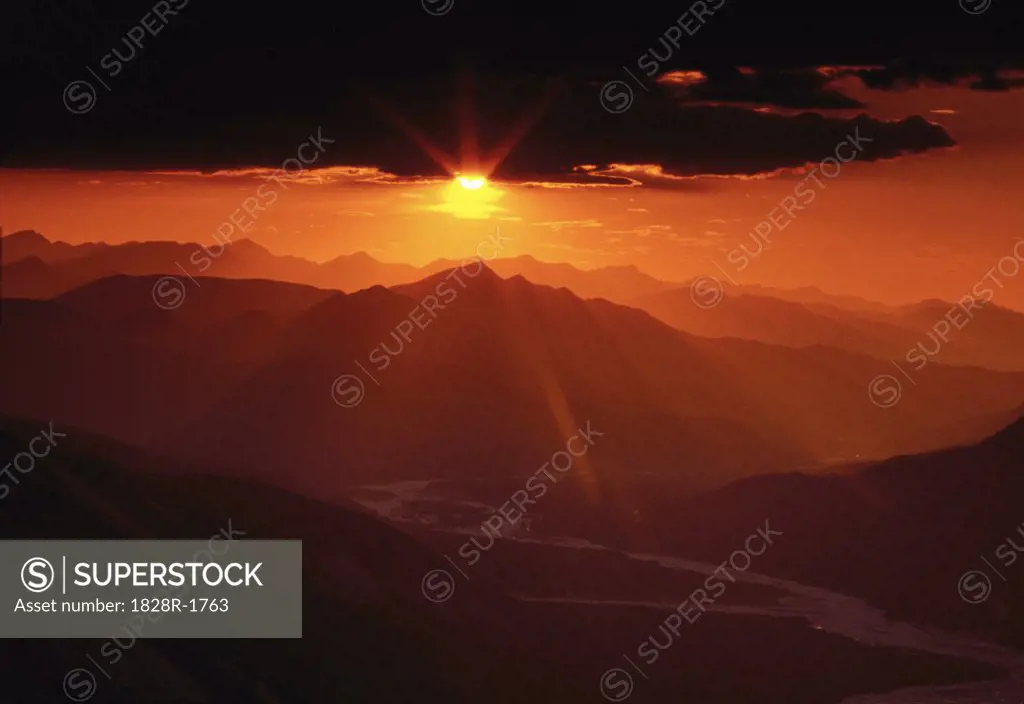 Sunset over Stone Mountain Provincial Park British Columbia, Canada   