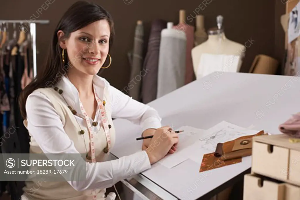 Woman Working in Office   