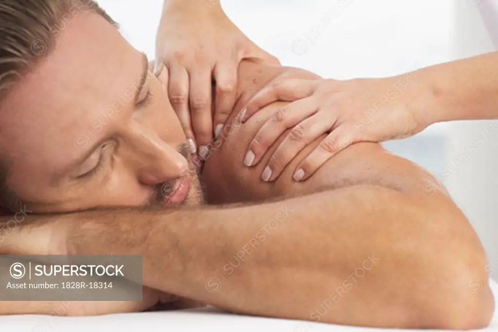 Man Getting Massage   