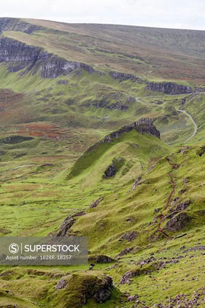 Overview of Hill and Valley, Isle of Skye, Scotland   