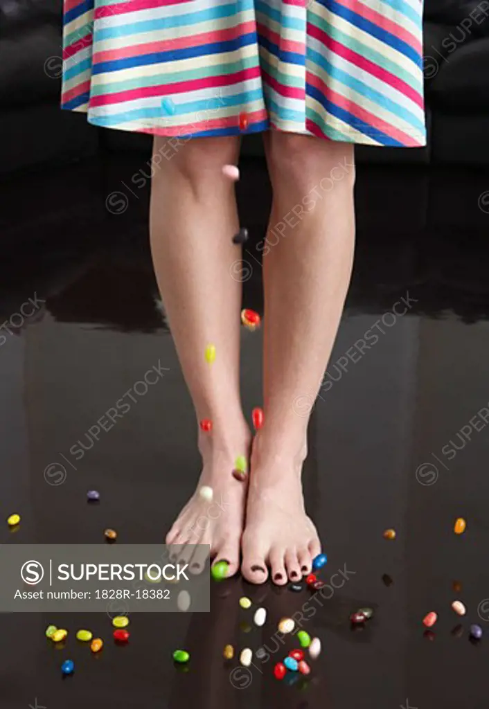 Woman Dropping Candy   