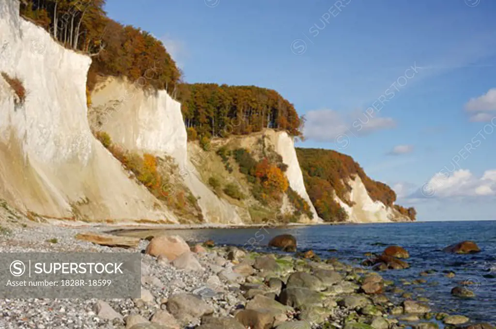 Chalk Cliff, Jasmund National Park, Ruegen Island, Mecklenburg- Western Pommerania, Germany   