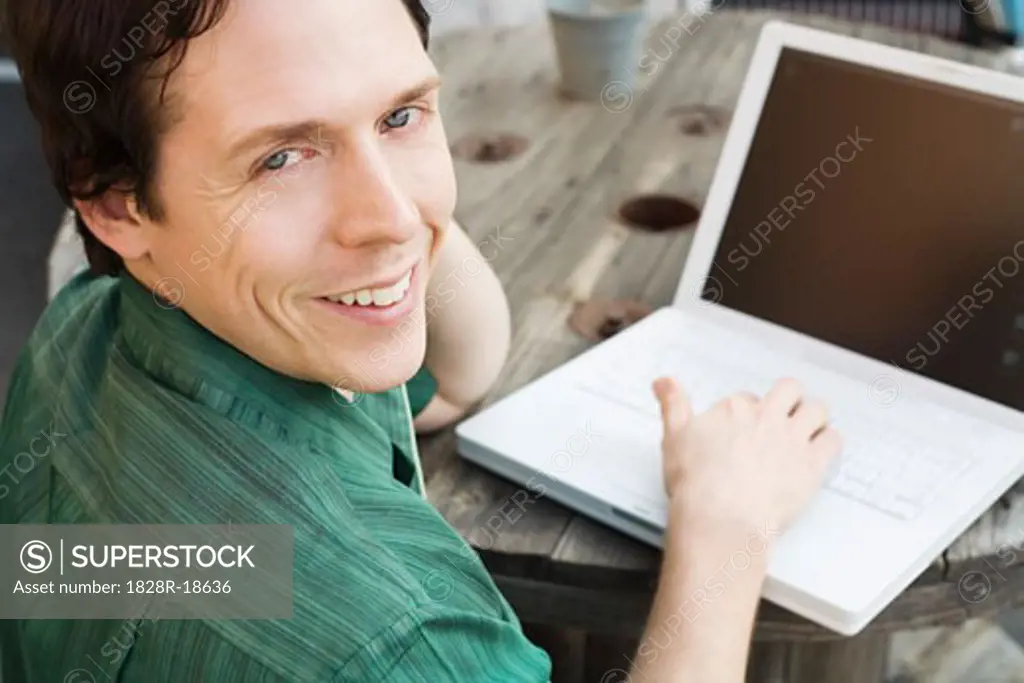 Man with Laptop Computer   