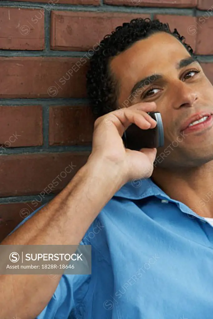Man Talking on Cellular Phone   