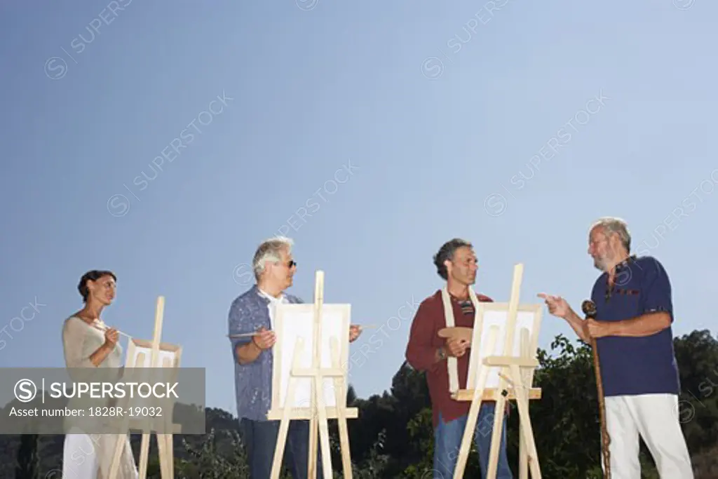 People in Painting Class   
