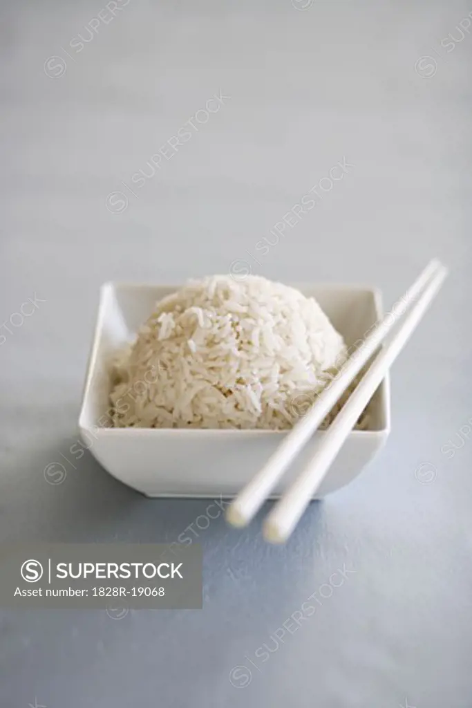 Bowl of Rice with Chopsticks   
