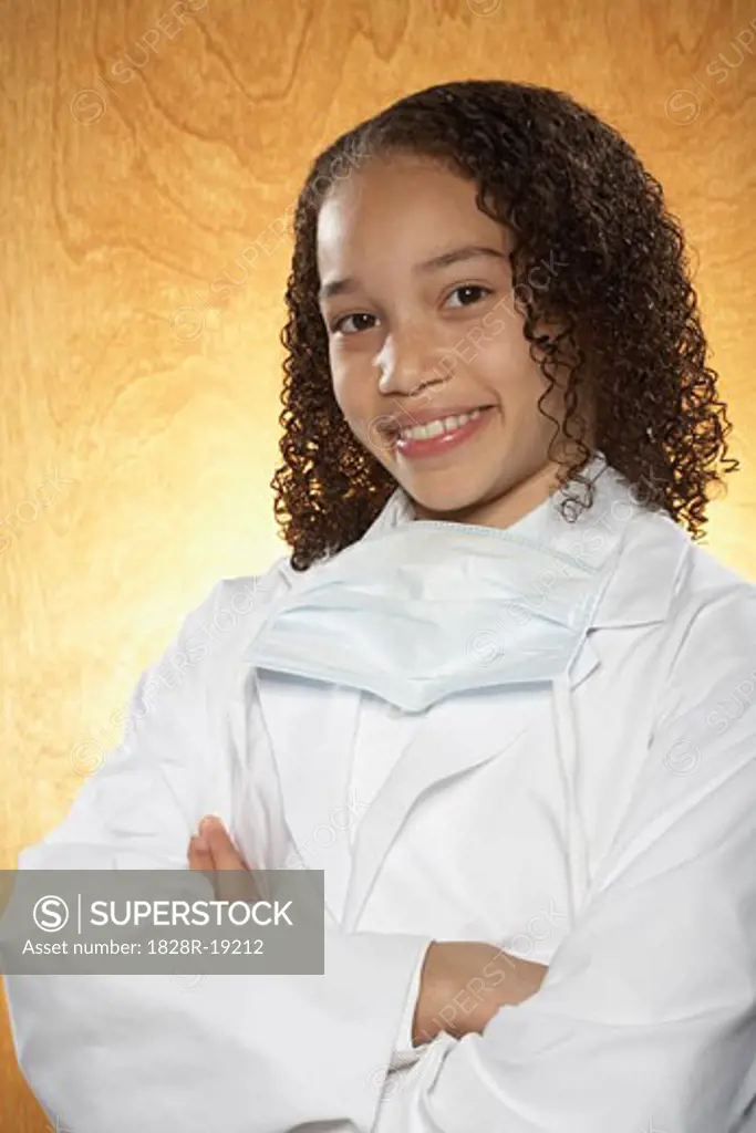 Young Girl Dressed as Doctor   