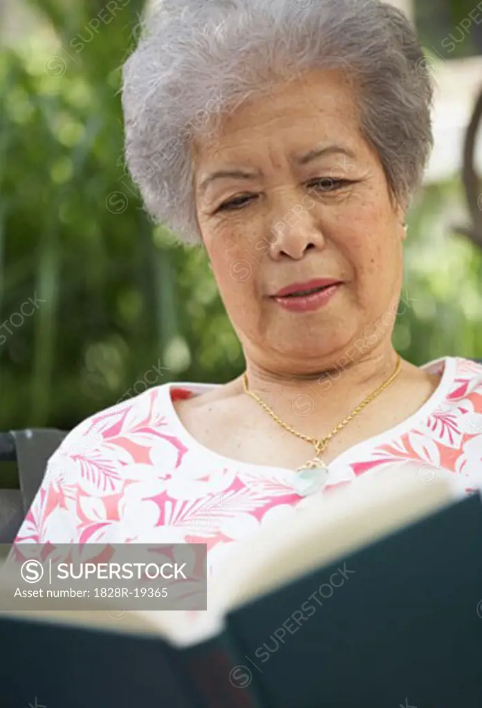 Portrait of Woman Reading Book   