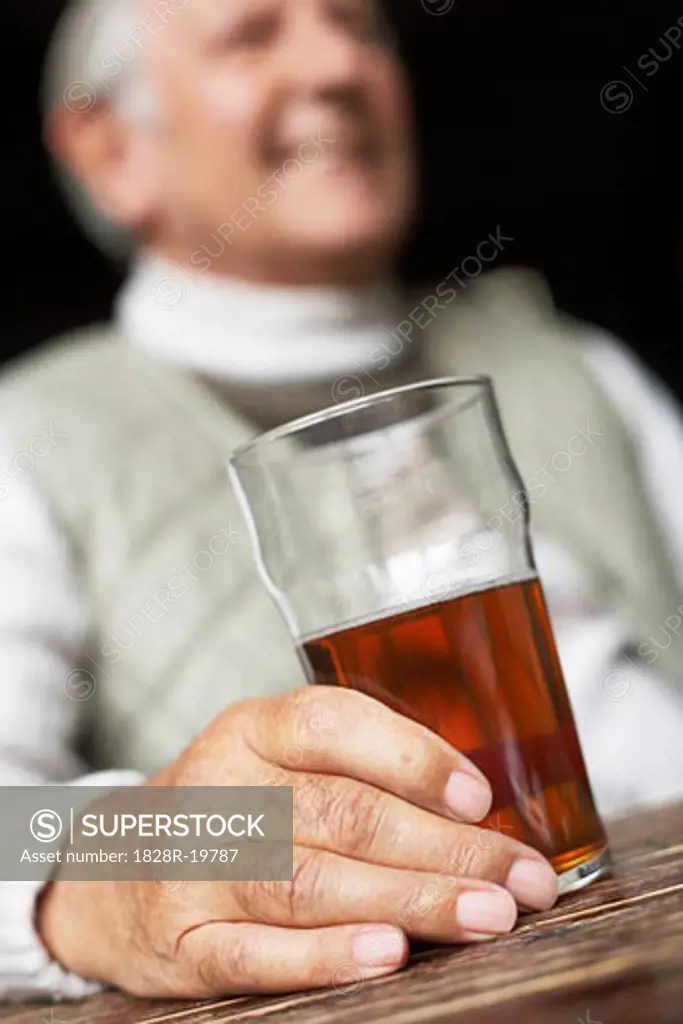 Man Holding Beer   