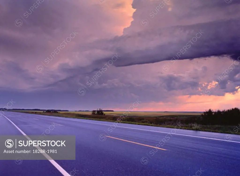 Storm Clouds Highway 16, near Yorkton Saskatchewan, Canada   