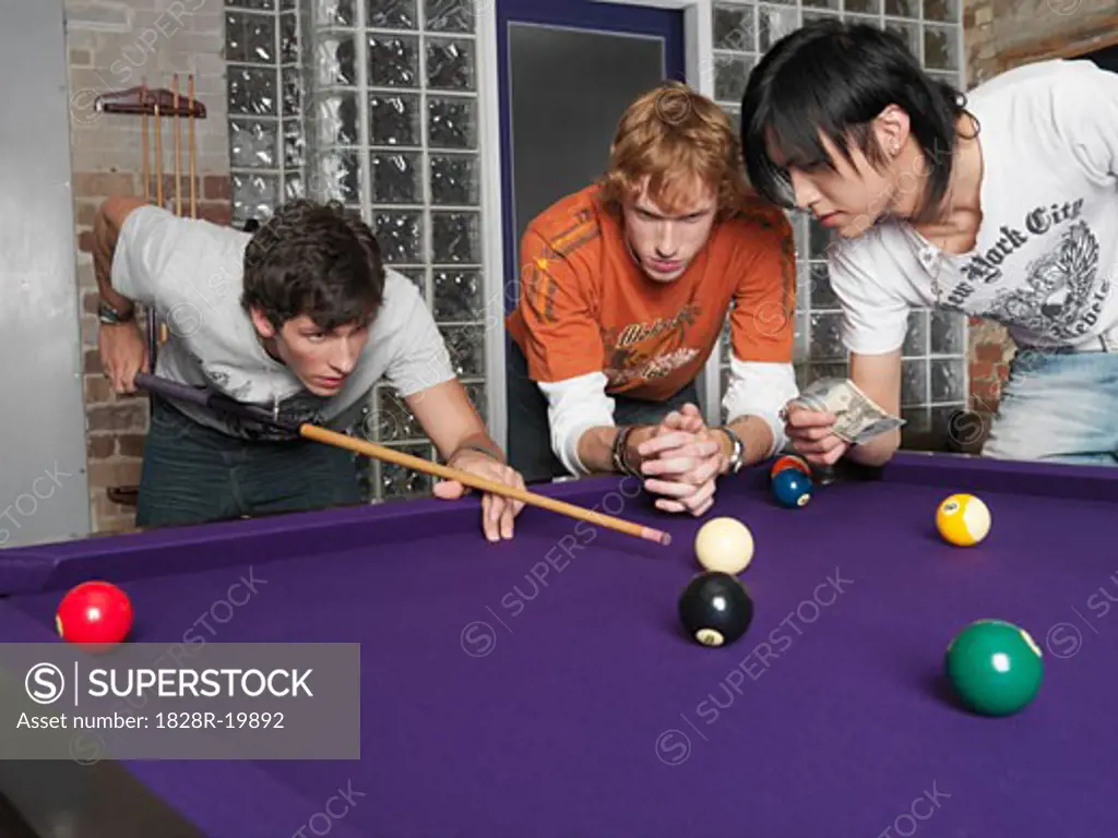 Men Playing Pool   