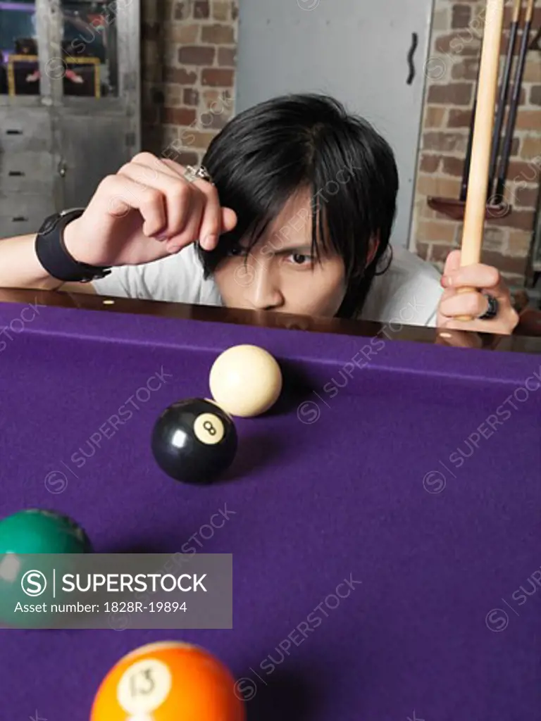 Man Playing Pool   