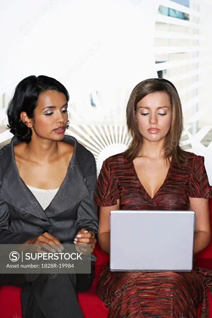 Businesswomen Using Laptop Computer   