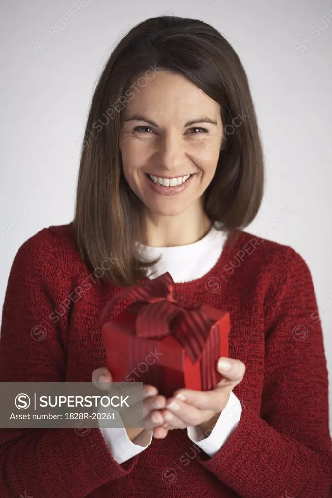 Woman Holding Gift   