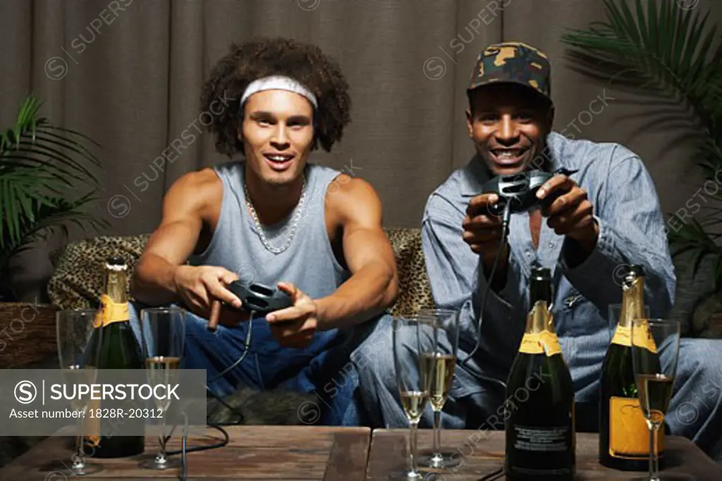 Friends Playing Video Game   
