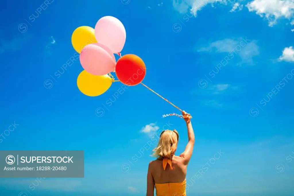 Woman with Balloons   