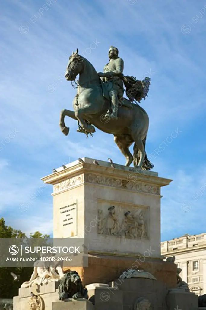 Statue of Philip IV, Plaza de Oriente, Madrid, Spain   