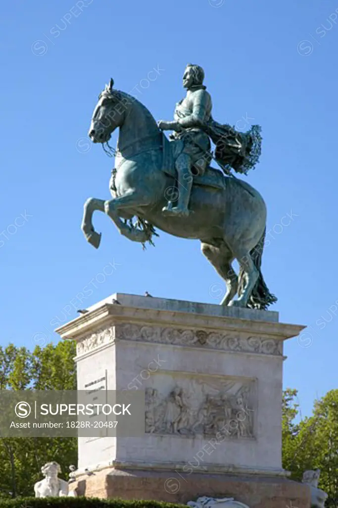 King Philip IV Statue, Plaza de Oriente, Madrid, Spain   