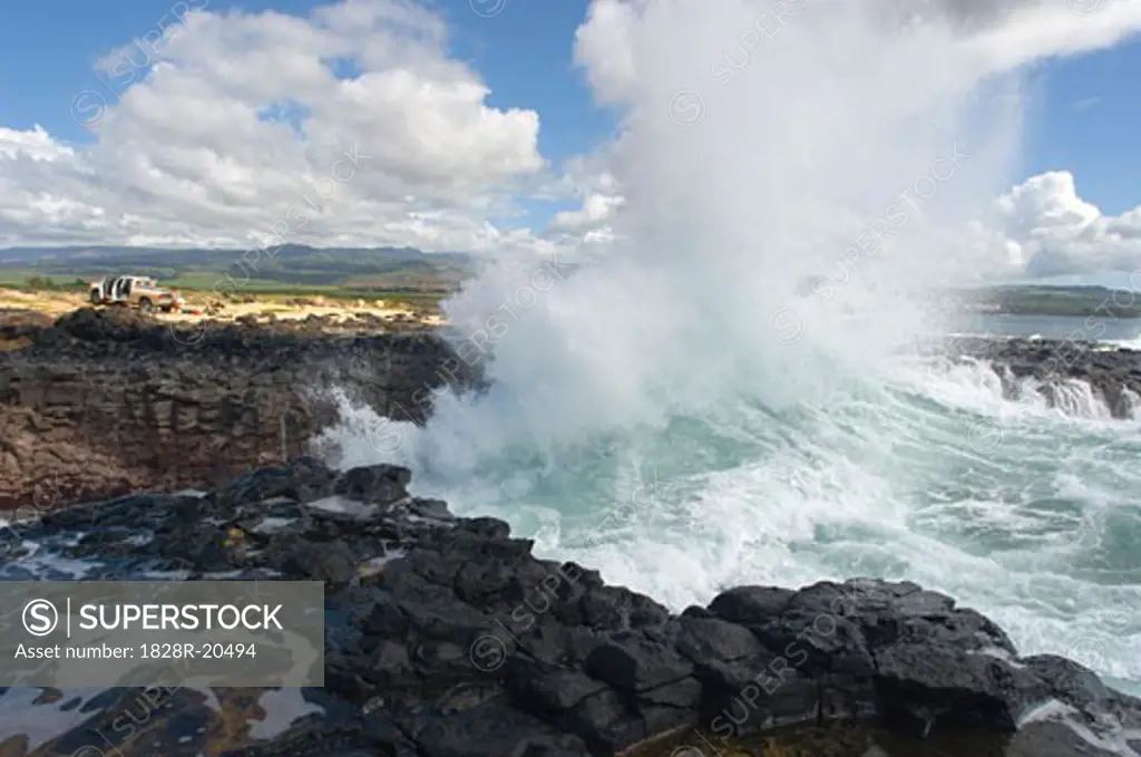 Waves Crashing, Kauai, Hawaii, USA   