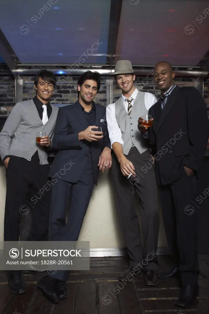 Portrait of Men at a Bar   